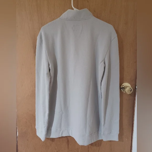 Men's Light Gray Zip-Up Sweater - Picture 2 of 5